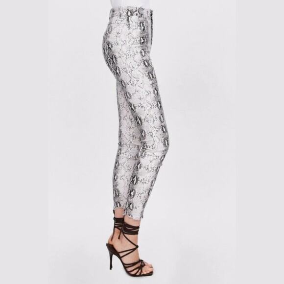 2/30 ZARA ZW High Waisted‎ Snake Print Skinny Jeans – Size 42 / US 8 - Picture 4 of 7
